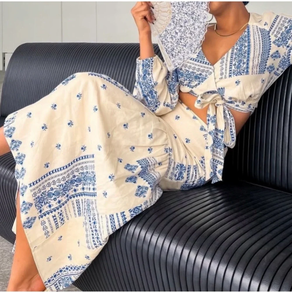 Maison d’ Amelie two piece skirt set SZ L - Picture 1 of 2